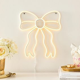 LoveShackFancy Mini Bow Neon | Pottery Barn Teen