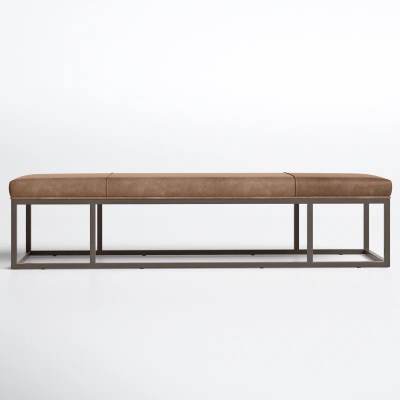 Roux Genuine Leather Upholstered Bench | Wayfair North America
