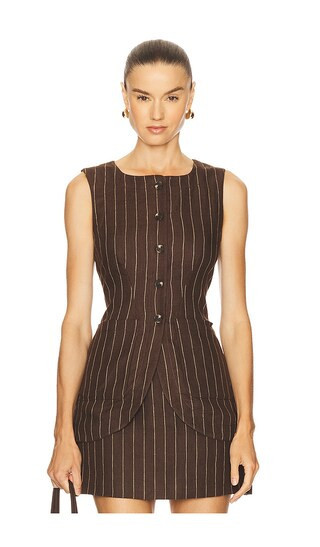 Posse Emma Vest in Brown. - size S | Revolve Clothing (Global)