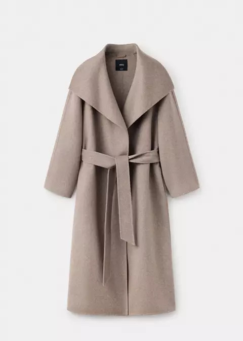 Handmade wool coat with belt | Mango (US/MX/AU)