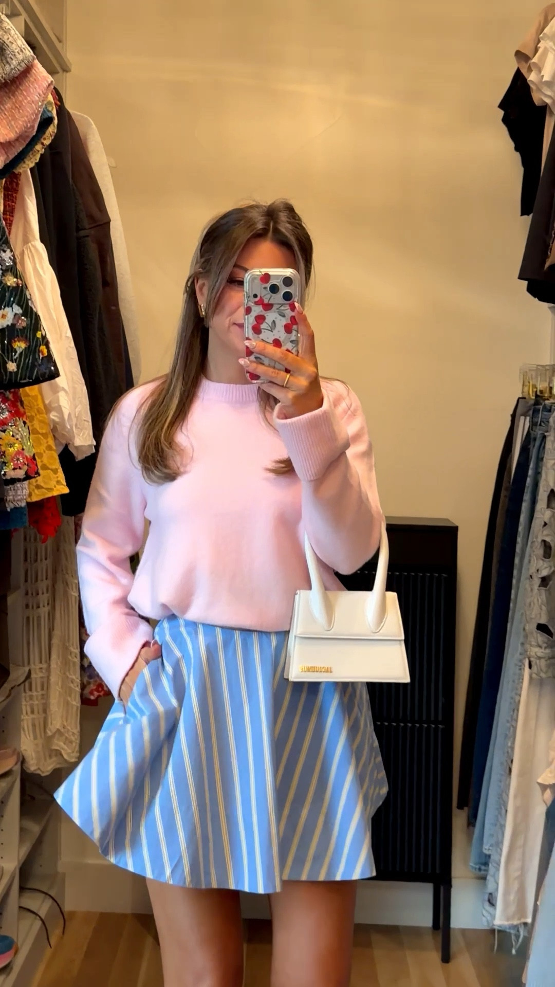 Abercrombie blue striped skort paired with a pink sweater casual everyday look for spring

Electric picks code: emerson20

Wearing small top xs skort

Causal
Comfy
Spring outfit
Lunch date
Shopping
Mom look
Workwear

#LTKmomlife #LTKootd #LTKSeasonal