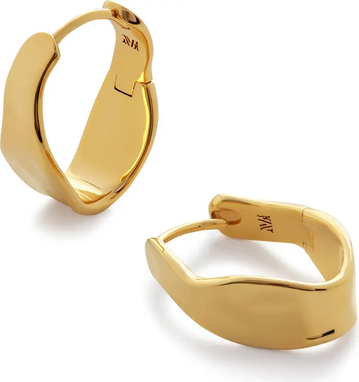 Monica Vinader The Wave Medium Hoop Earrings | Nordstrom | Nordstrom