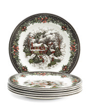 6pk Christmas Village Plates | Entertaining | Marshalls | Marshalls
