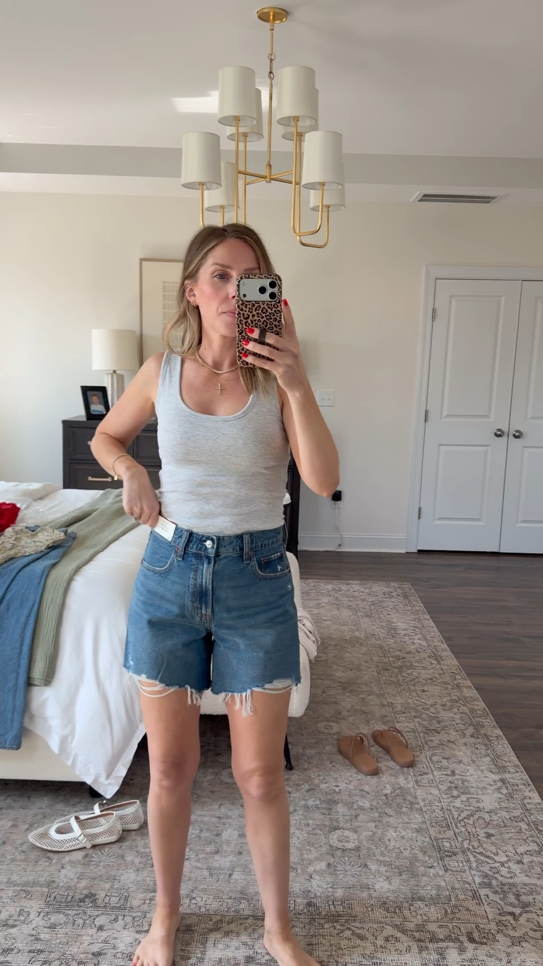 Wearing 26 in shorts, S in tank 

#LTKSpringSale