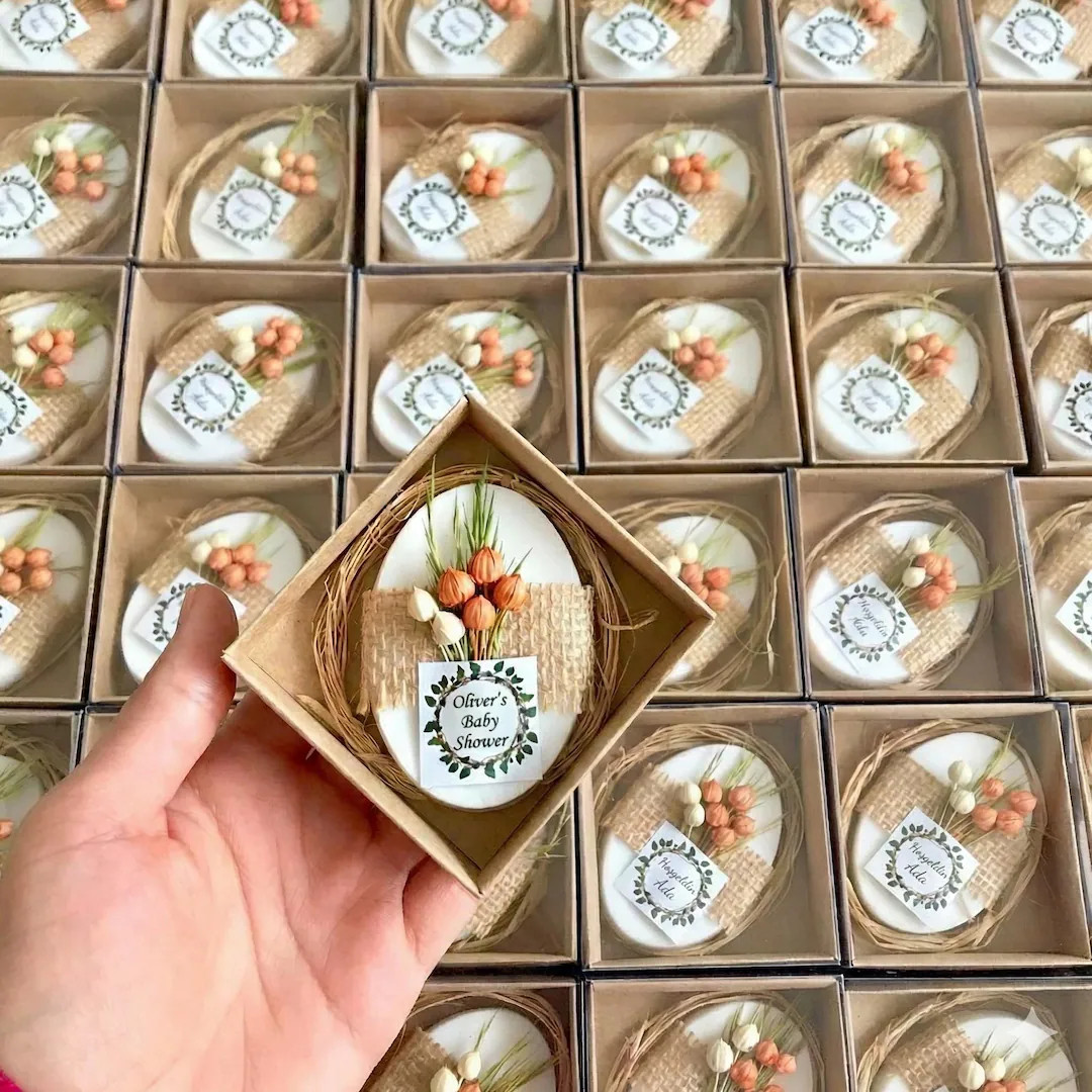 Handmade Baby Shower Soap Favors, Personalized Mini Scented Soap, Rustic Favors for Guests in Bul... | Etsy (Global)