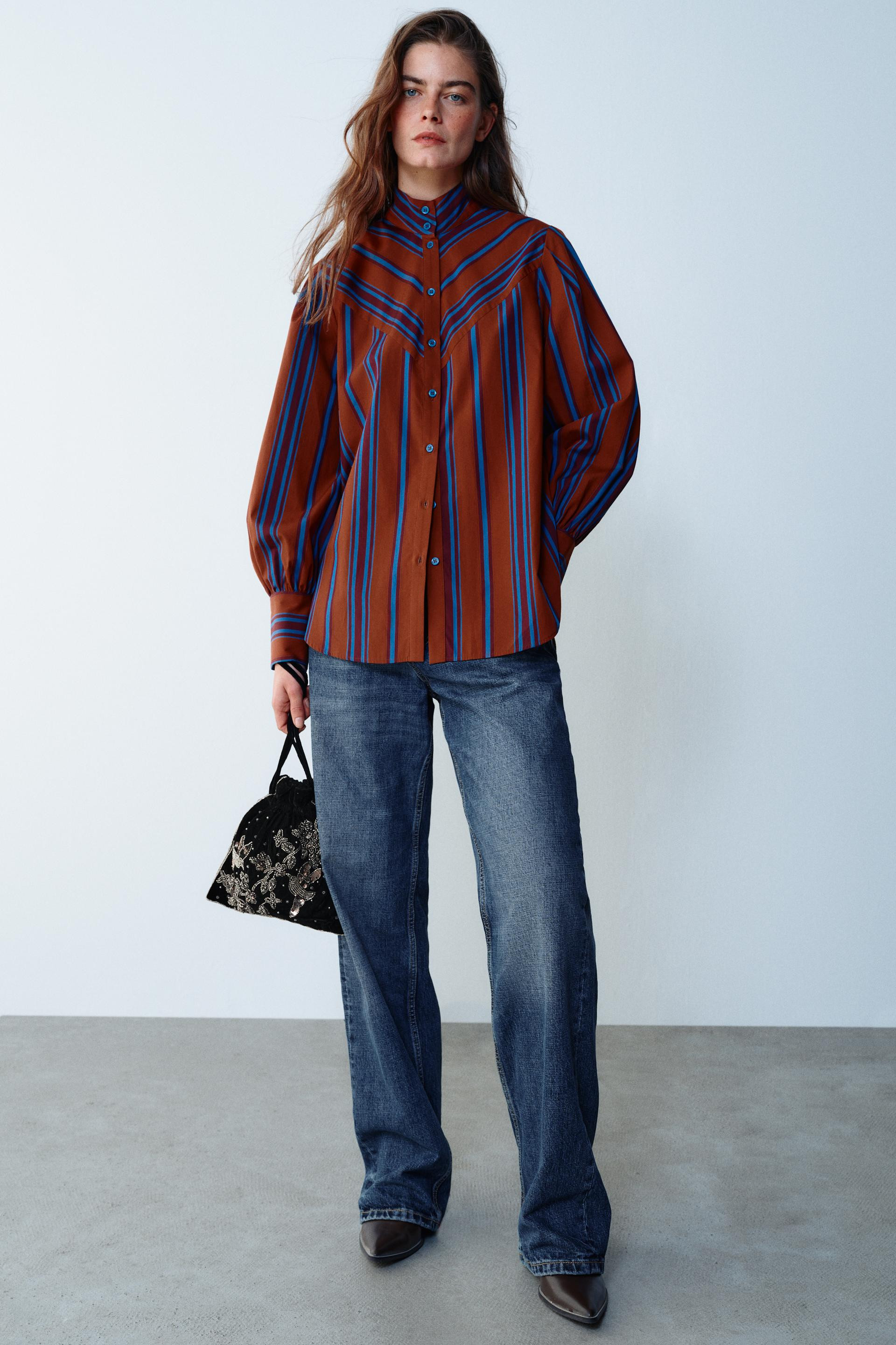 Zara - Striped Shirt - Multicolored - L - Woman | Zara US