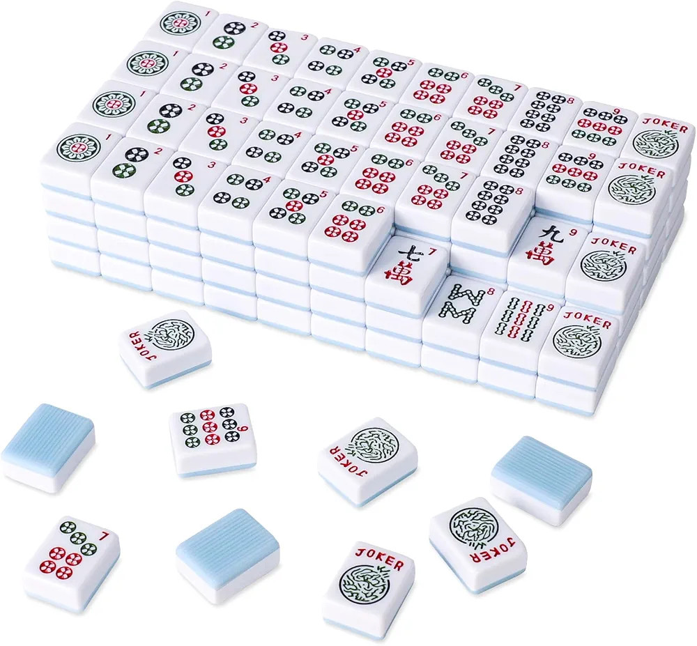 American Mahjong Tile Set with 166 Blue Back Tiles (1.2”, Tiles Only) | Amazon (US)