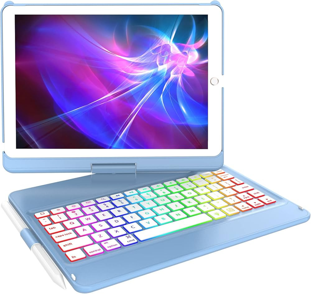 Keyboard Case for iPad 9th Generation,10 Color Backlight iPad Keyboard for 10.2-inch 9th /8th /7t... | Amazon (US)