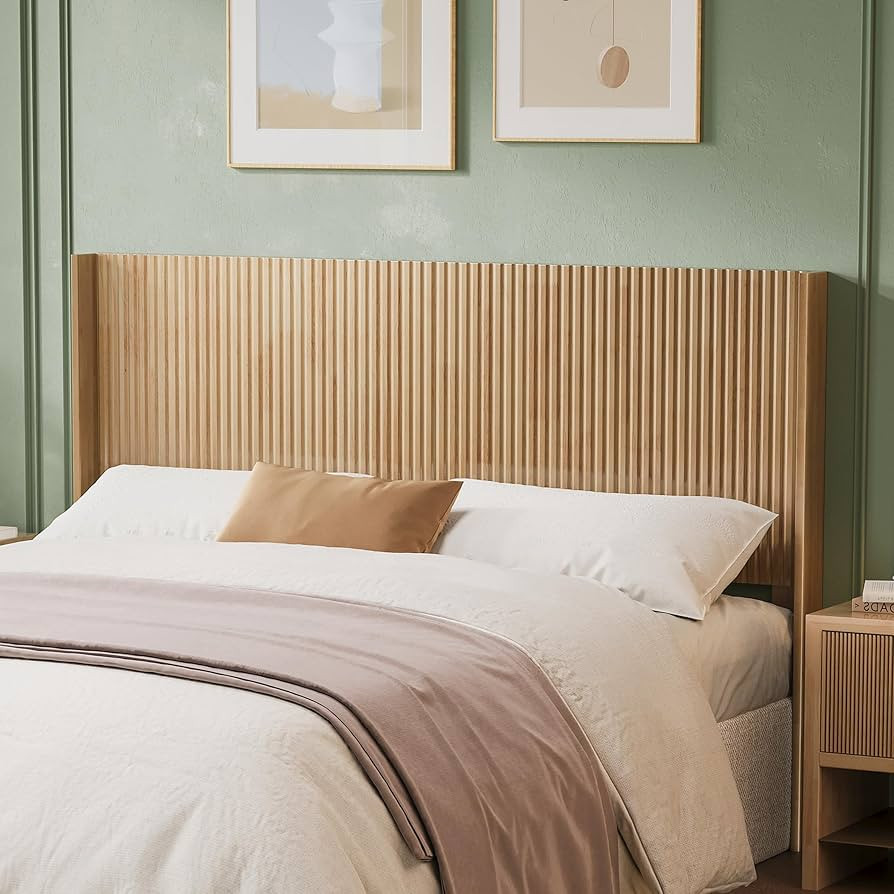 Wood Headboard Queen Size, 64.6" Wide Wooden Queen Headboard Only, Modern Farmhouse Headboards, W... | Amazon (US)