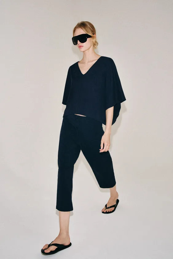 INTERLOCK TAPERED PANTS | Zara US