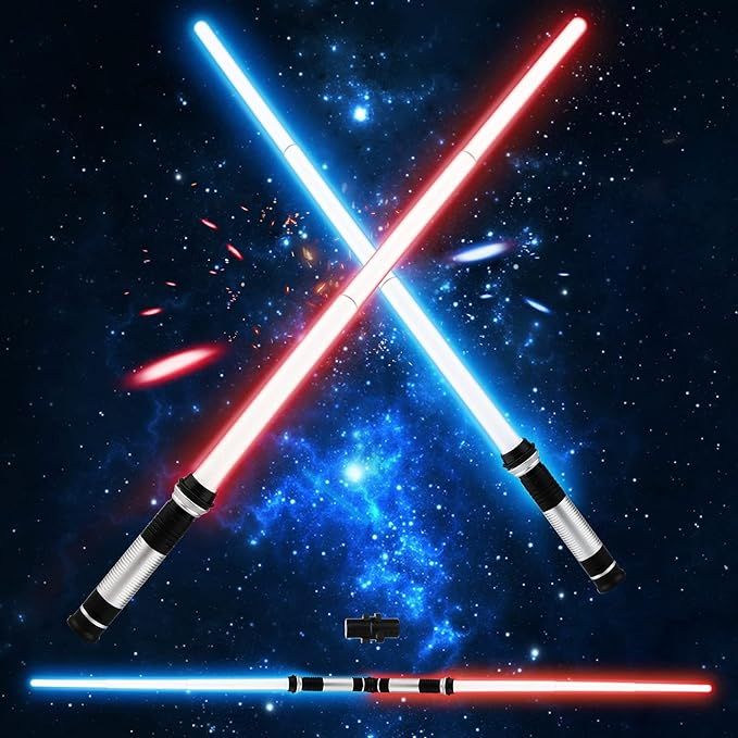 TOY Life Light Up Saber 2 Pack Telescopic Extendable & Collapsable Laser Sword 2-in-1 LED + Sound... | Amazon (US)