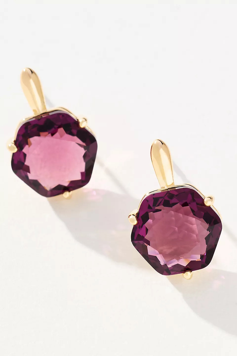 Hexagon Stone Post Earrings | Anthropologie (US)