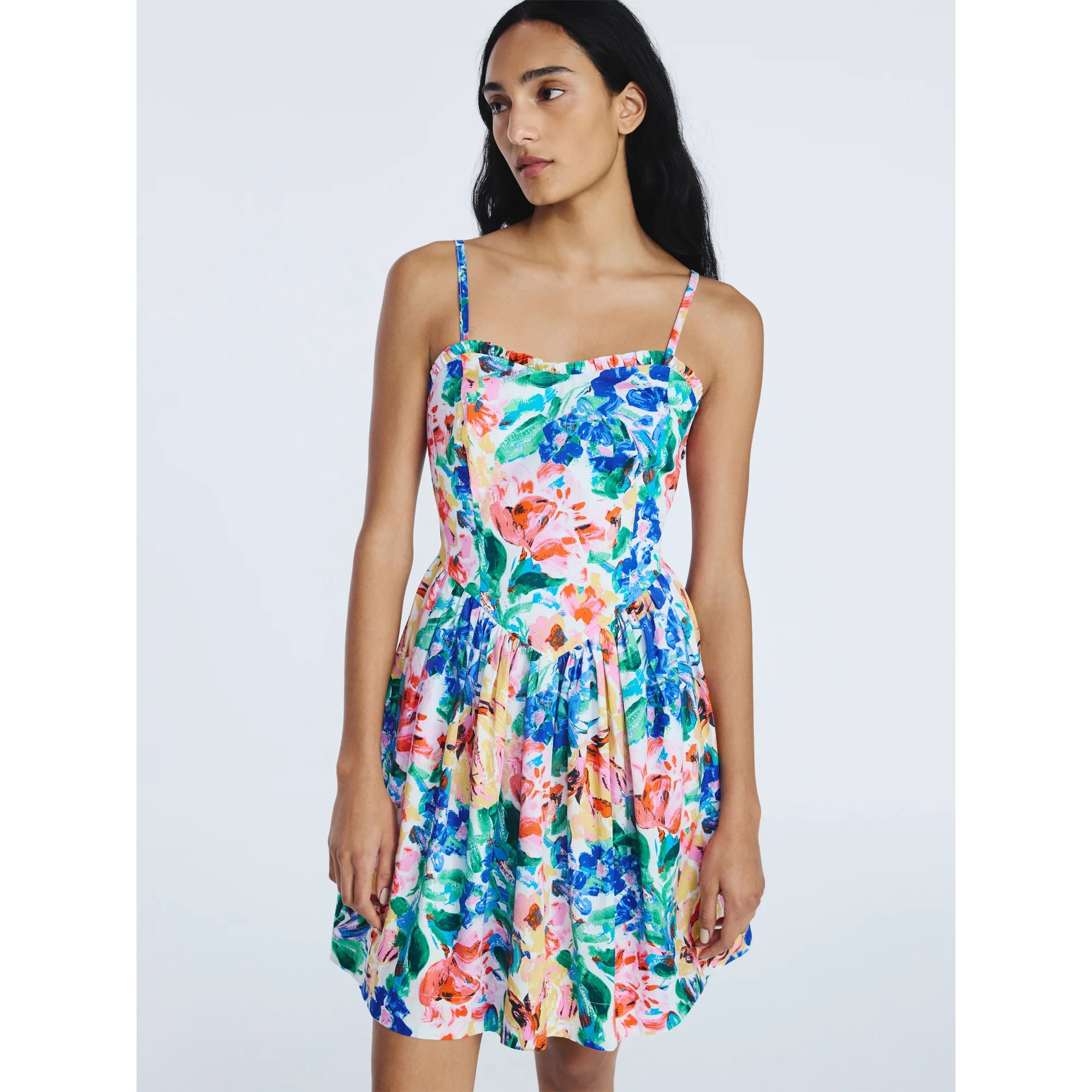 Free Assembly Women's Cotton Corset Mini Dress, Sizes XS-XXL | Walmart (US)