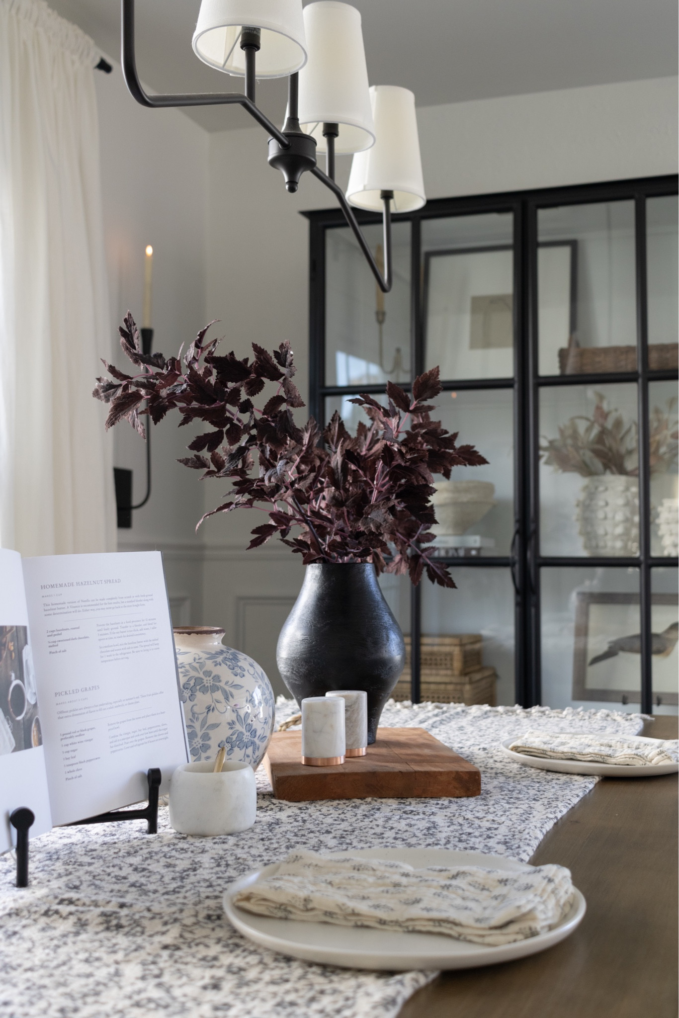 Target, crate and barrel, world market, home goods, pottery barn, dining room, dining room decor, cabinet, display cabinet, cabinet styling, wall sconce, candle sconce, faux stems, fall decor 

#LTKunder50 #LTKunder100 #LTKhome