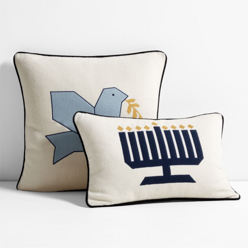 Hanukkah Throw Pillows by Joan Anderson | Crate & Barrel | Crate & Barrel