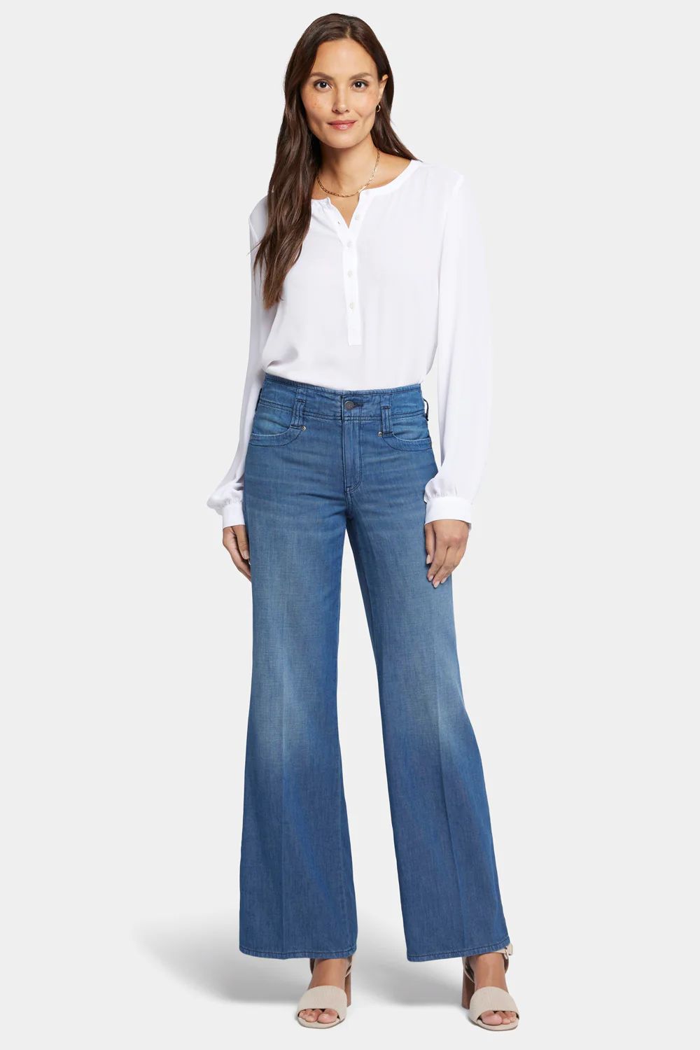 Teresa Wide Leg Jeans - Mission Blue | NYDJ