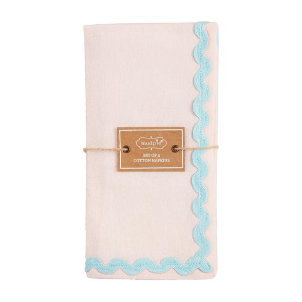 Pink ric rac napkin | Mud Pie