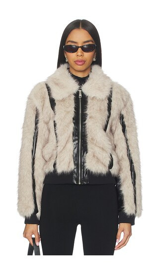 Steve Madden Charmaine Jacket in Neutral. - size S | Revolve Clothing (Global)