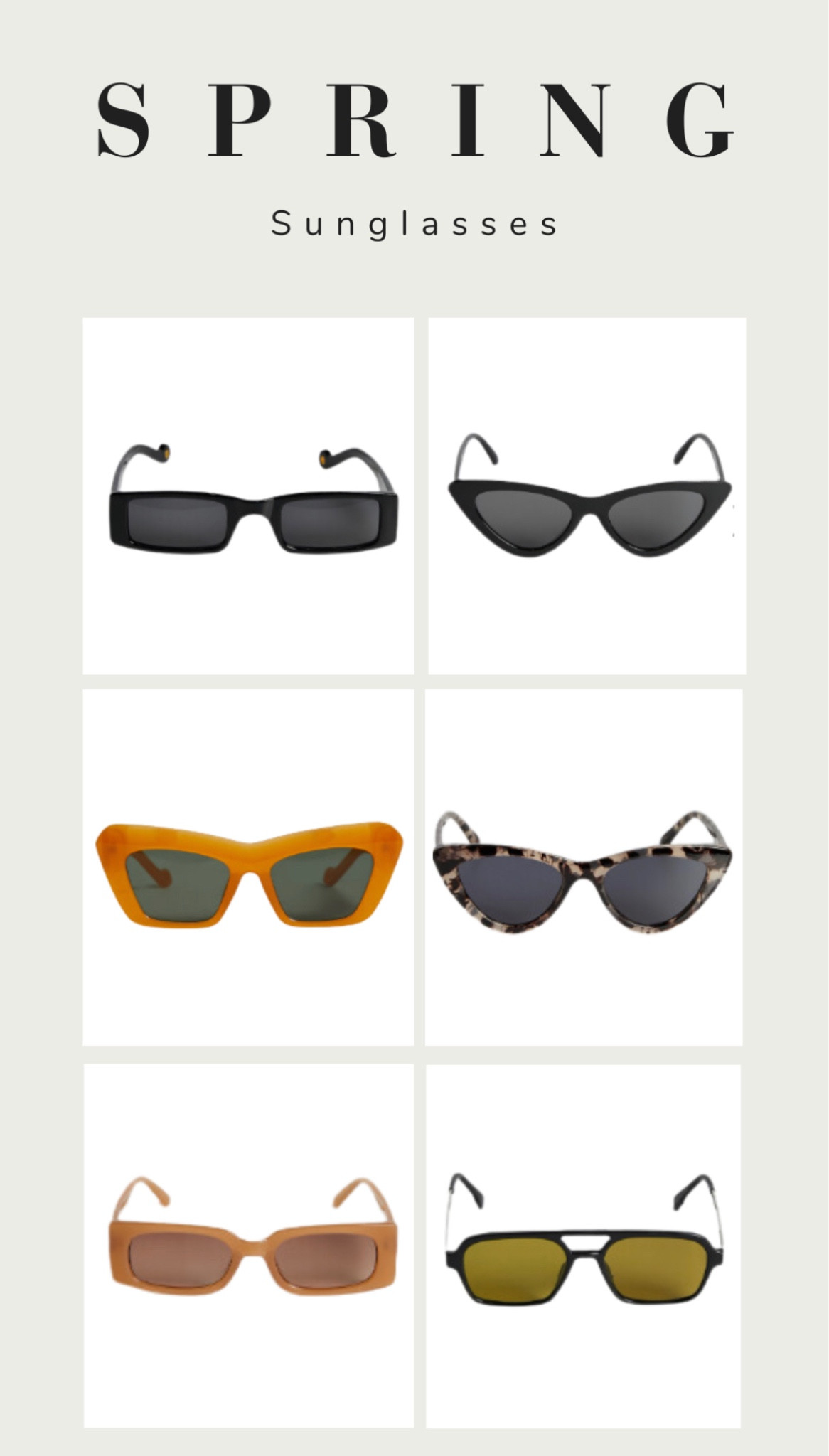 Sunglasses trends for 2023 spring summer. Spring Style. Spring outfit, spring fashion. The Best Sunglasses for Women in 2023. From aviators to oversized frames, there's something in here for everyone.  Vintage Sunglasses
#outfit #spring

#LTKbeauty #LTKstyletip #LTKSeasonal