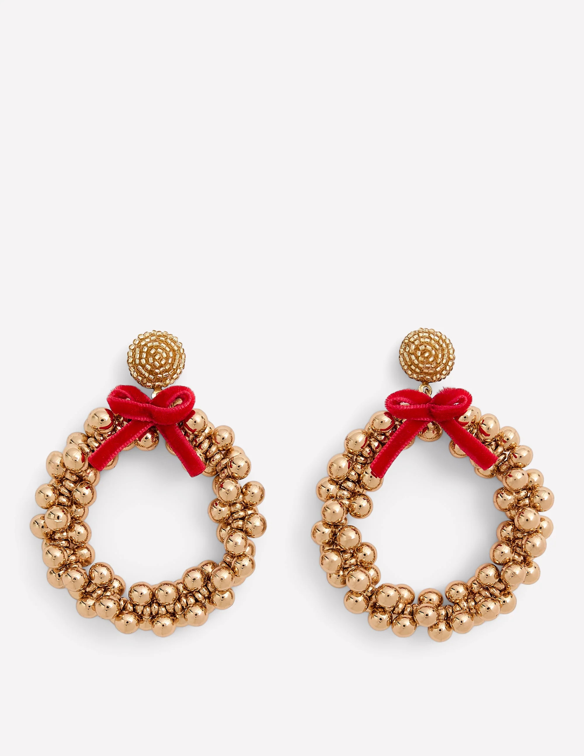 Christmas Novelty Earrings-Wreath | Boden (US)