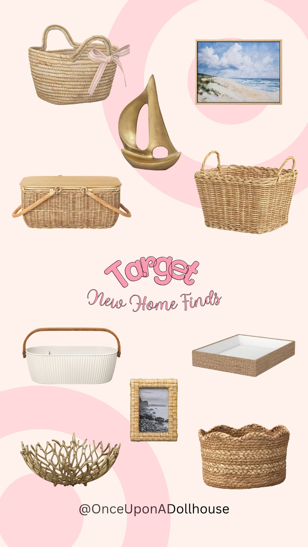 Target New Home finds! 

Baskets, frame, bowl, wall art, tray

#LTKSeasonal #LTKHome #LTKSaleAlert