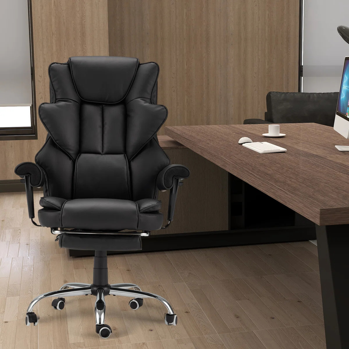 Executive Office Chair with 6-point Massage, Footrest | Wayfair North America