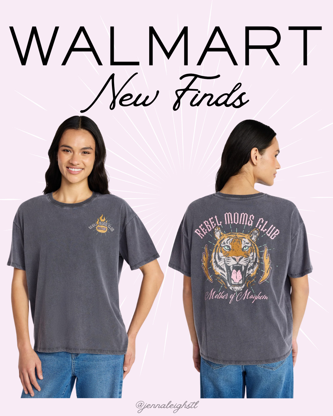 Walmart find. Loving this Rebel Moms Club graphic tee, such a fun and easy everyday piece for moms. 

 #LTKootd #LTKmomlife #LTKMidsize