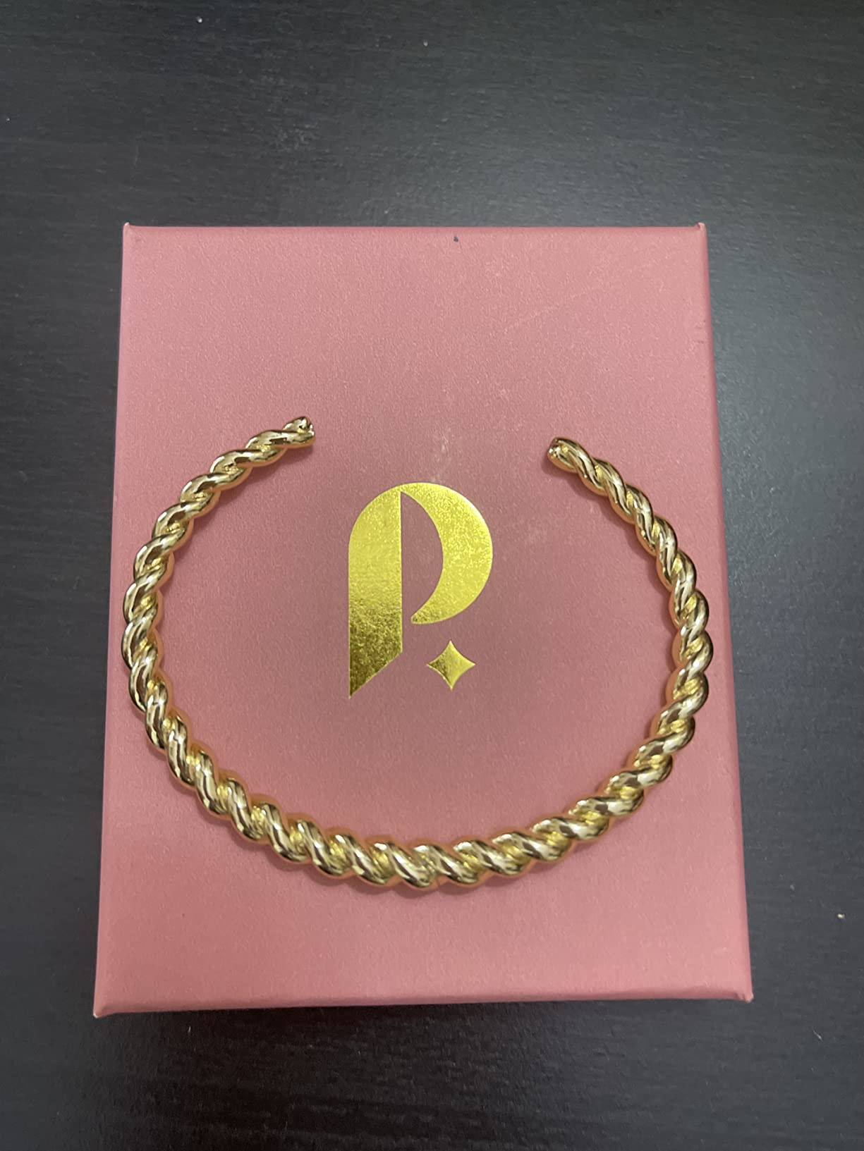 PAVOI Gold Plated Twisted Chunky Bangle Bracelet | 14K Gold Plated | Lightweight Everyday Jewelry | Amazon (US)