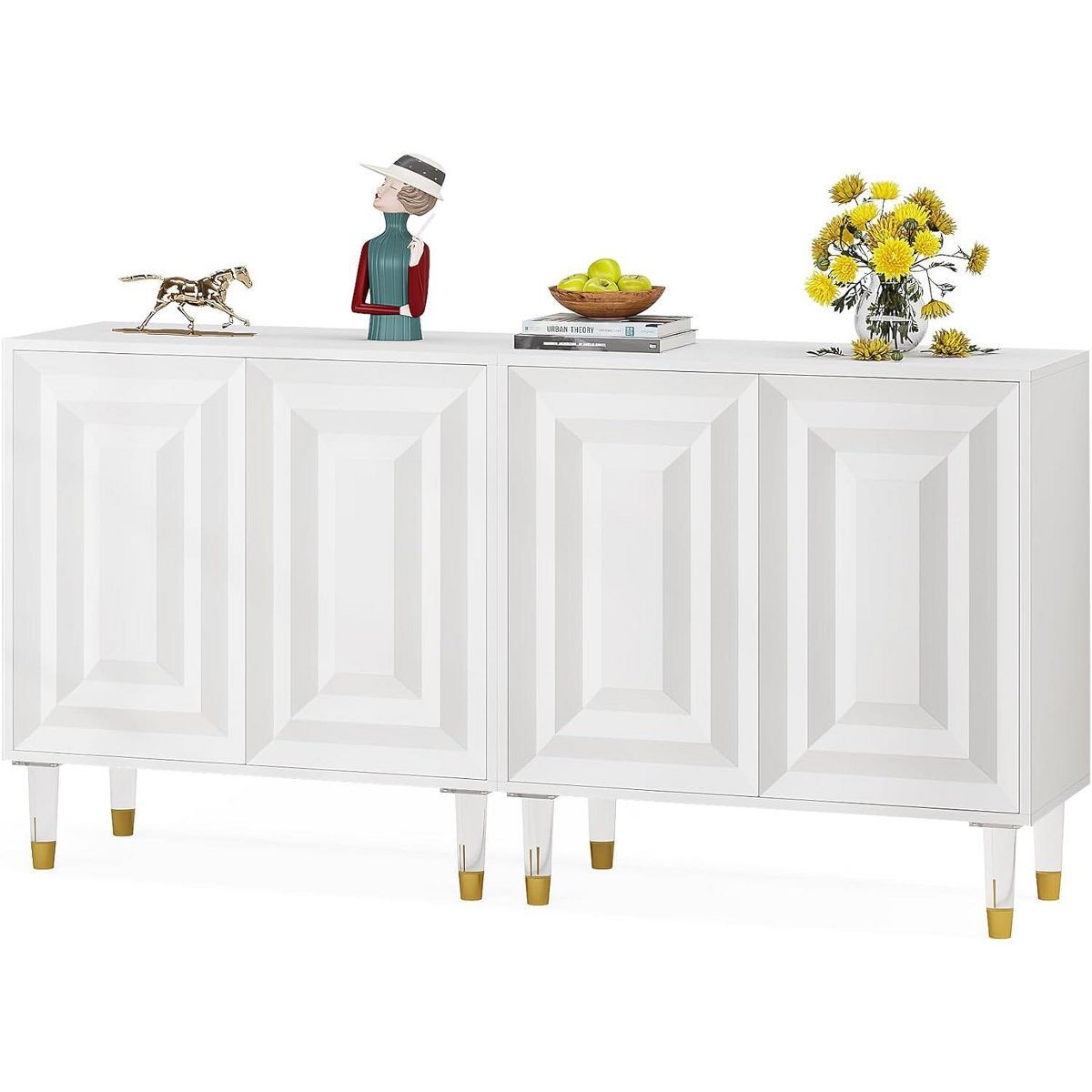 Tribesigns 63" Sideboard Buffet Cabinet with Four Doors | Target