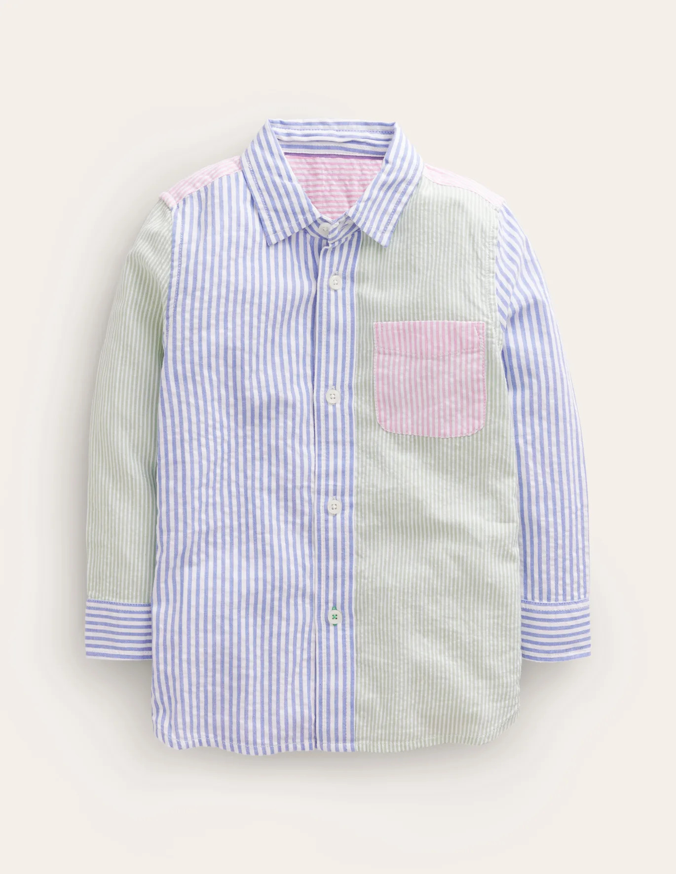 Hotchpotch Seersucker ShirtMulti Ticking | Boden (US)
