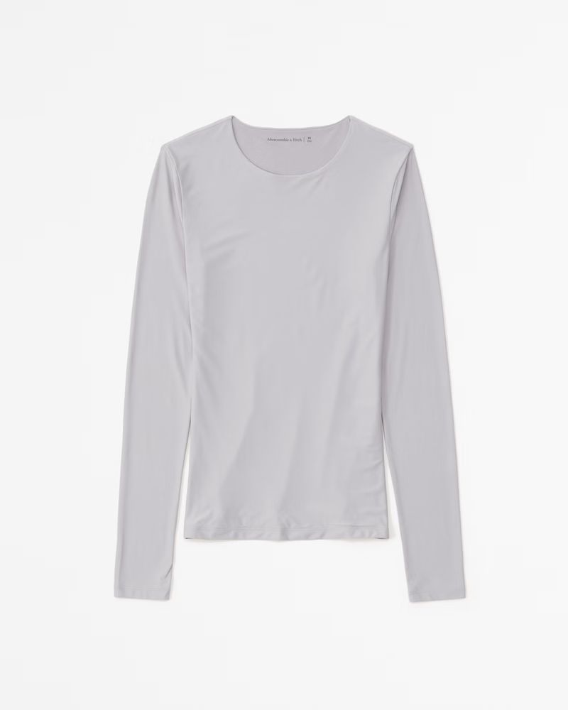 Soft Matte Seamless Tuckable Long-Sleeve Tee | Abercrombie & Fitch (US)