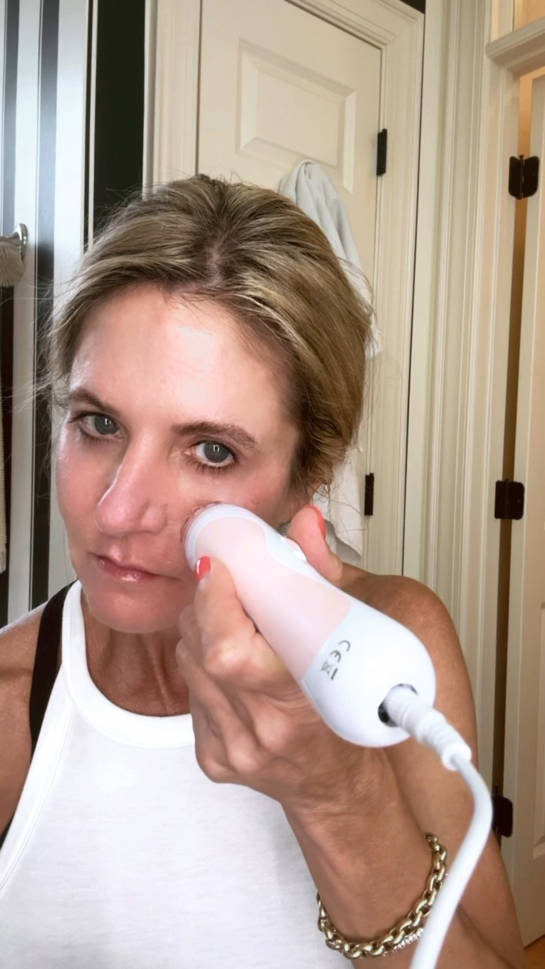 I am LOVING my new microderm device from PMD Beauty.  The exfoliation is next level. I like that it has different discs so you can choose your level of intensity. I could tell a difference in my skin after one use!

Followed with dermaplaning with the Tinkle razor. It takes off all of the baby hairs on your face. It makes putting your makeup on so much smoother, and your skin is glowing with the hair removed.

#LTKOver40 #LTKBeauty #LTKFindsUnder50