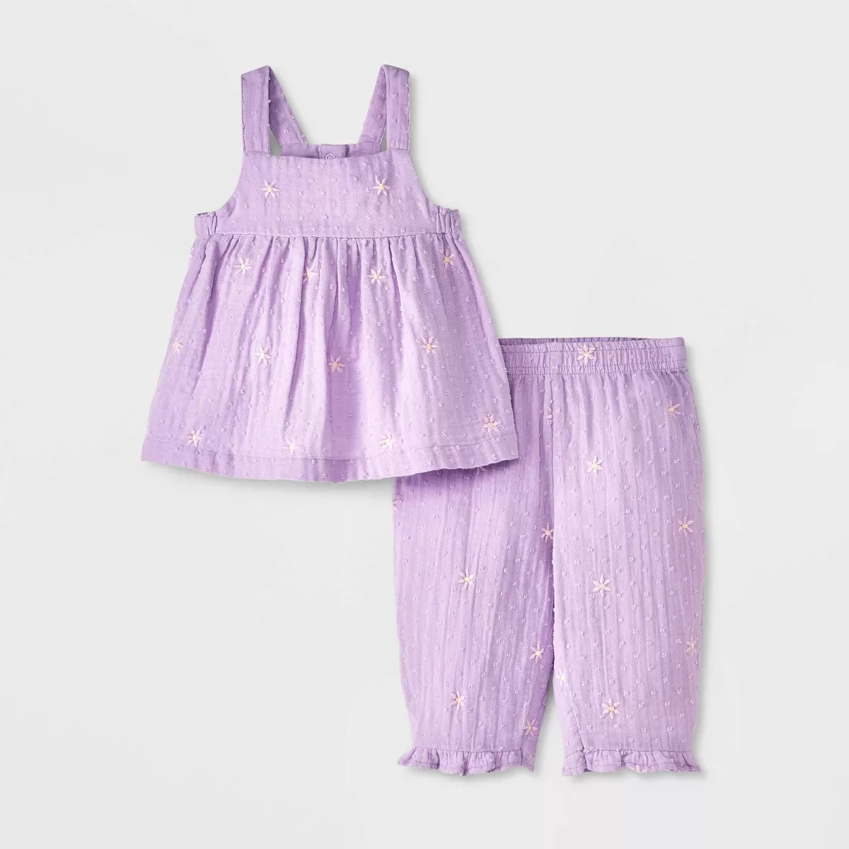 Baby Girls' Daisy Tank Top & Pants Set - Cat & Jack™ Purple | Target