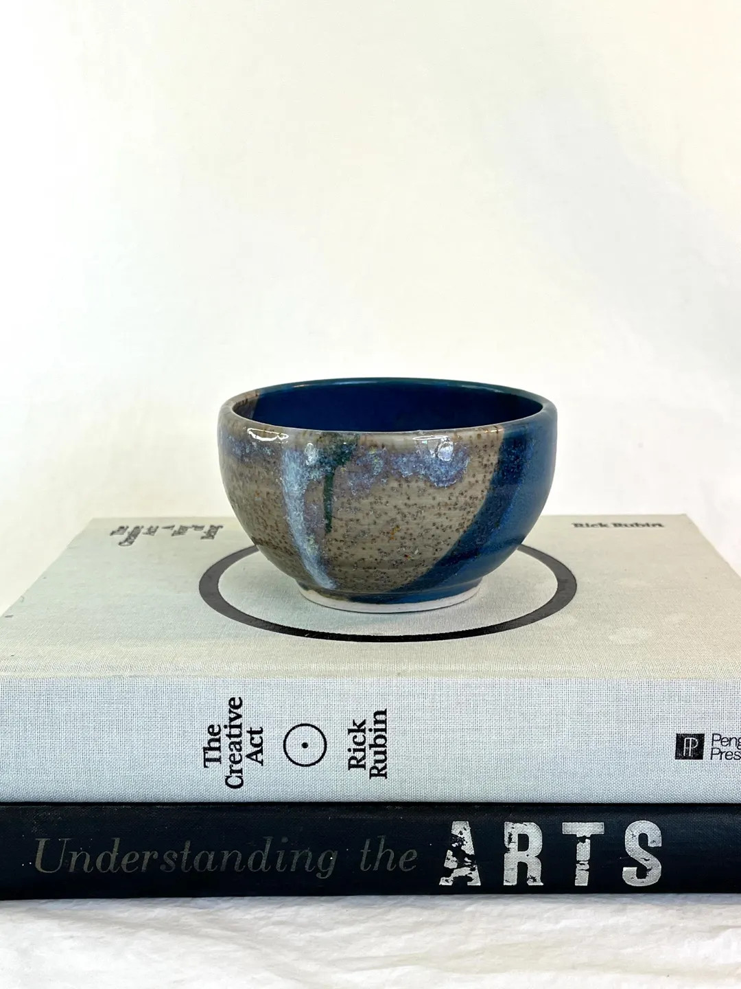 Vintage Blue Art Pottery Bowl With Drip and Speckle Pattern - Etsy | Etsy (US)