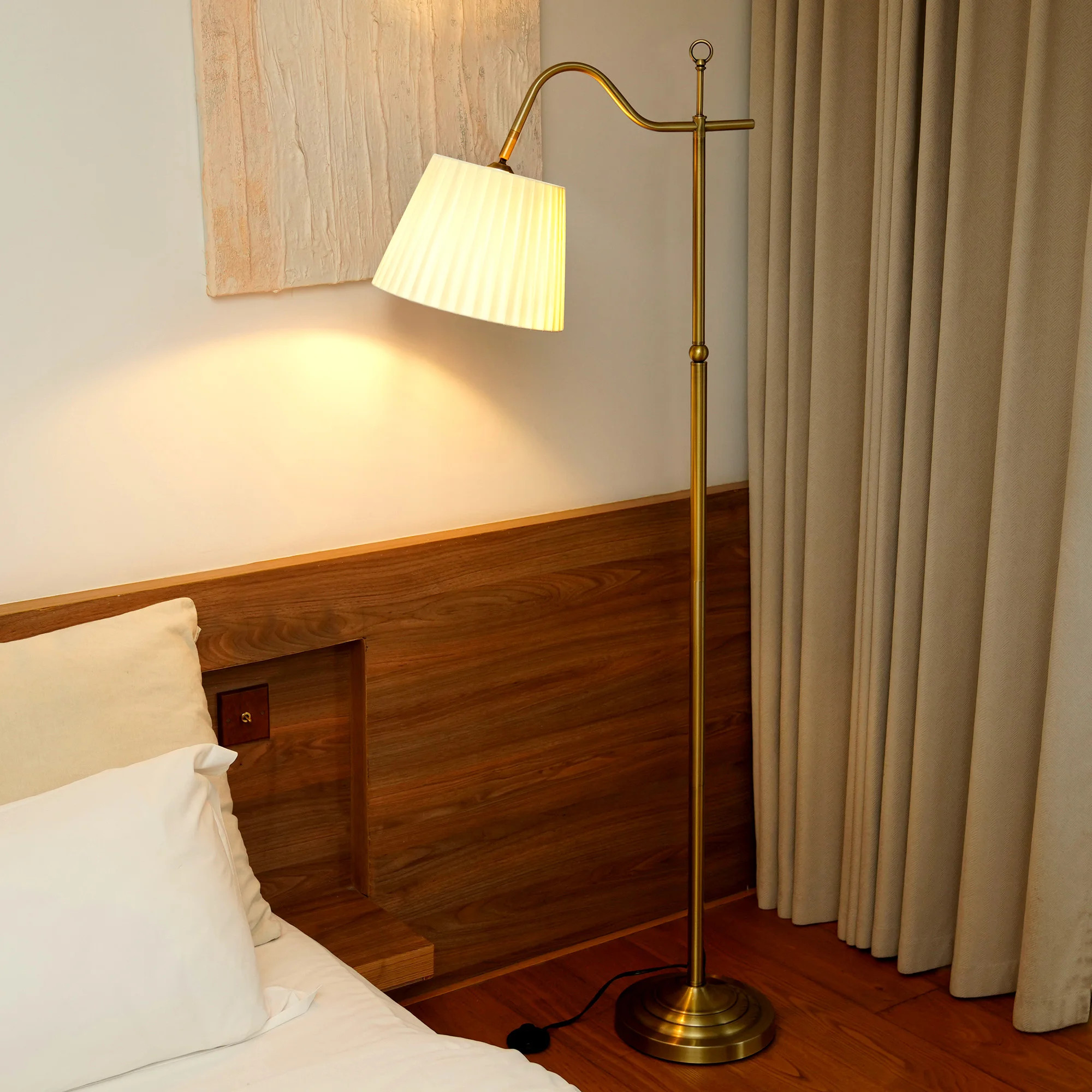 Maraia 62.2'' Golden Arched/Arc Floor Lamp | Wayfair North America