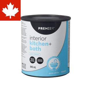 Premier Interior Kitchen & Bathroom Paint, Superior Coverage, Satin, Quart | Canadian Tire