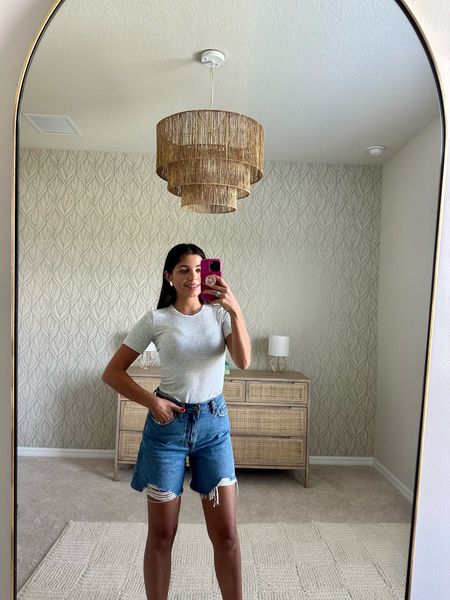 Summer OOTD! You guys know I am obsessed with these jean shorts, they are so so comfy & go with EVERYTHING! 

#LTKSeasonal #LTKStyleTip