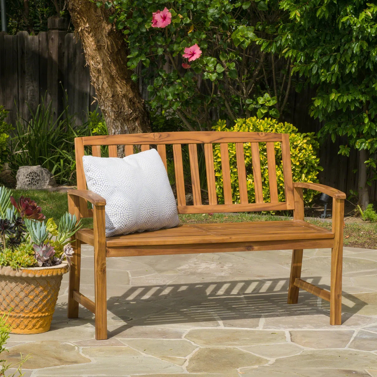Royce Acacia Outdoor Bench | Wayfair North America