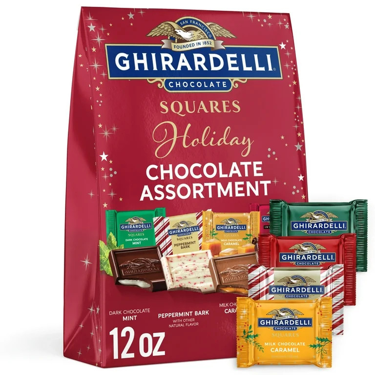 GHIRARDELLI Limited Edition Holiday Chocolate Assortment SQUARES, 12 oz Bag | Walmart (US)