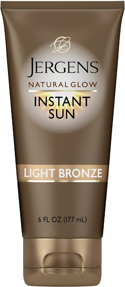Jergens Natural Glow Instant Sun Self Tanner Moisturizer + Bronzer, Lightweight Sunless Tanner Mo... | Amazon (US)