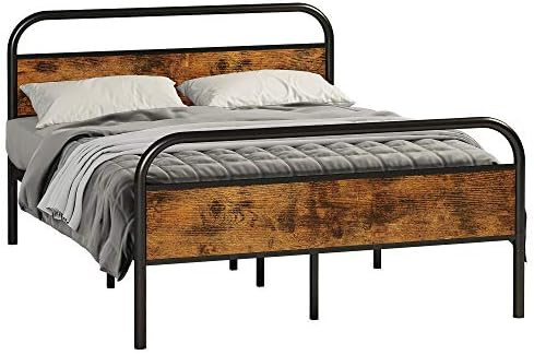 IRONCK Queen Bed Frame with Headboard, Platform Bed 12" Under Bed Storage Wood and Metal, No Box ... | Amazon (US)