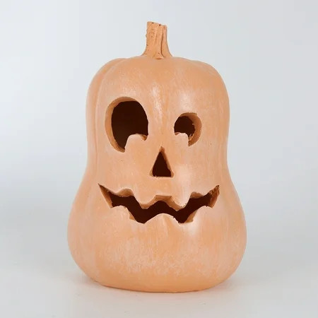 Jack o Lantern Pumpkin Lantern, Pumpkin Light with Cement Texture, 7.8in Trick or Treat Decorations, Hallween Decor for Yard | Walmart (US)