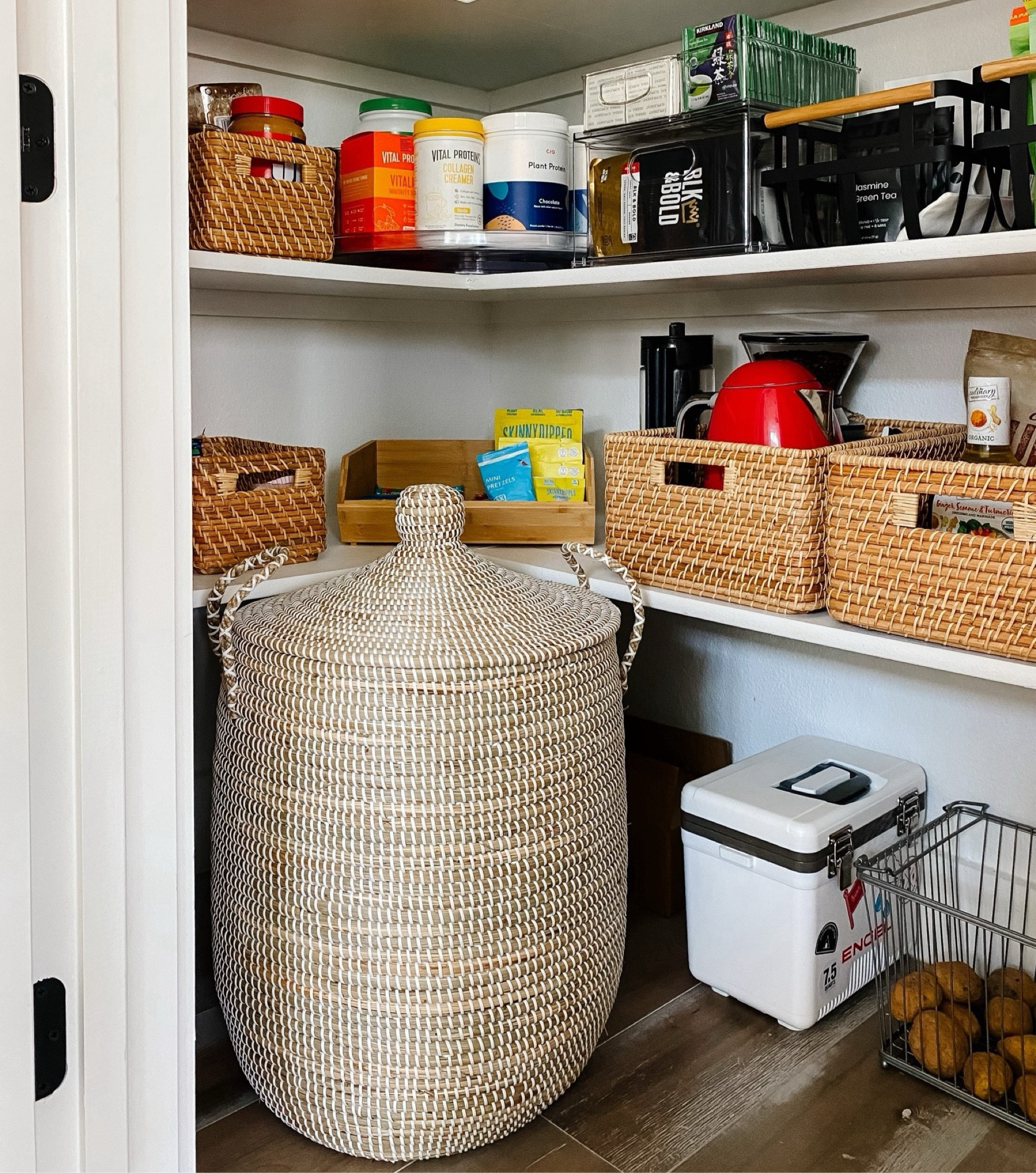 Rattan basket that is functional and pretty in the home. We use ours as laundry hampers, food storage and much more. Can be used for toys and blankets, too. On sale for 40% off! 

#LTKHome #LTKStyleTip