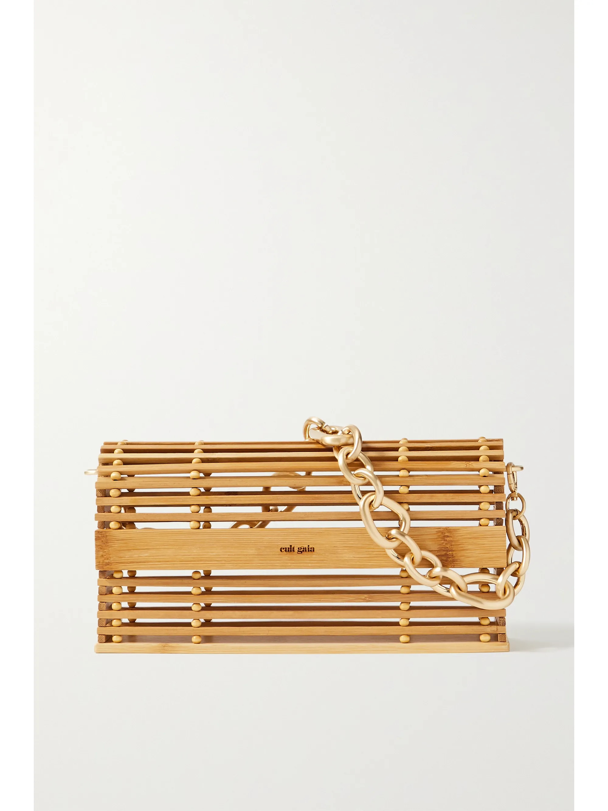 Sand Sylva chain-embellished bamboo shoulder bag | Cult Gaia | NET-A-PORTER | NET-A-PORTER (US)