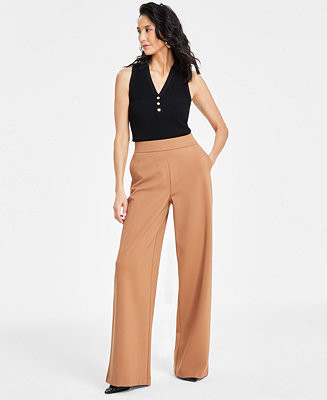 I.N.C. International Concepts Women's High-Rise Wide-Leg Pants, Created for Macy's - Macy's | Macy's