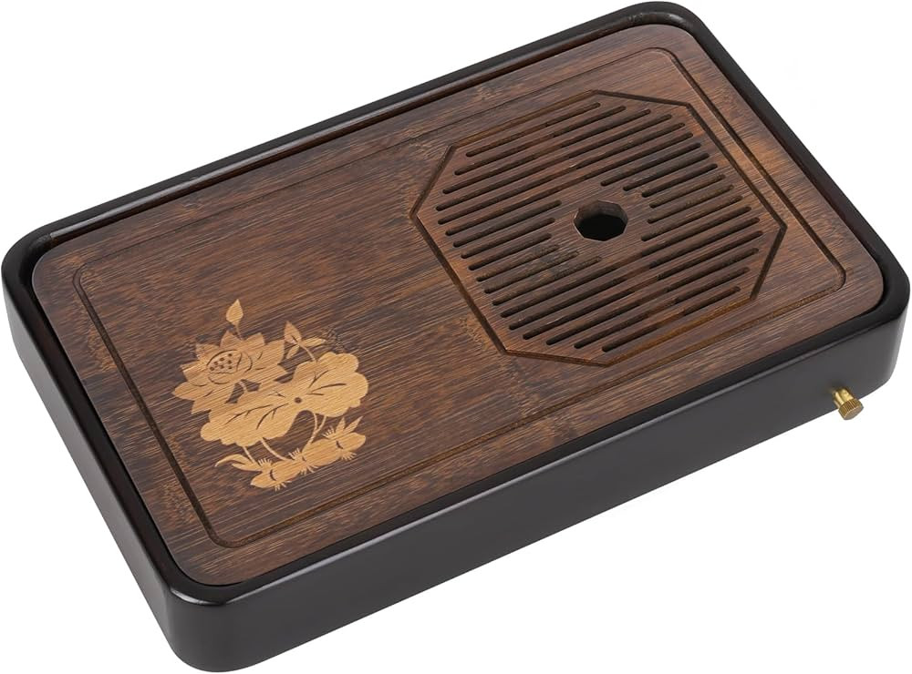Ufine 15 Inch Bamboo Gongfu Tea Tray With Water Storage Drainage - Chinese Kung Fu Serving Tray T... | Amazon (US)