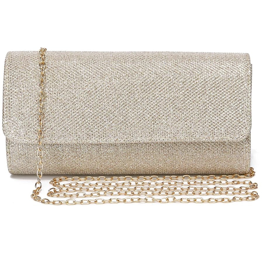 Outrip Women's Evening Bag Clutch Purse Glitter Party Wedding Handbag with Chain | Amazon (US)