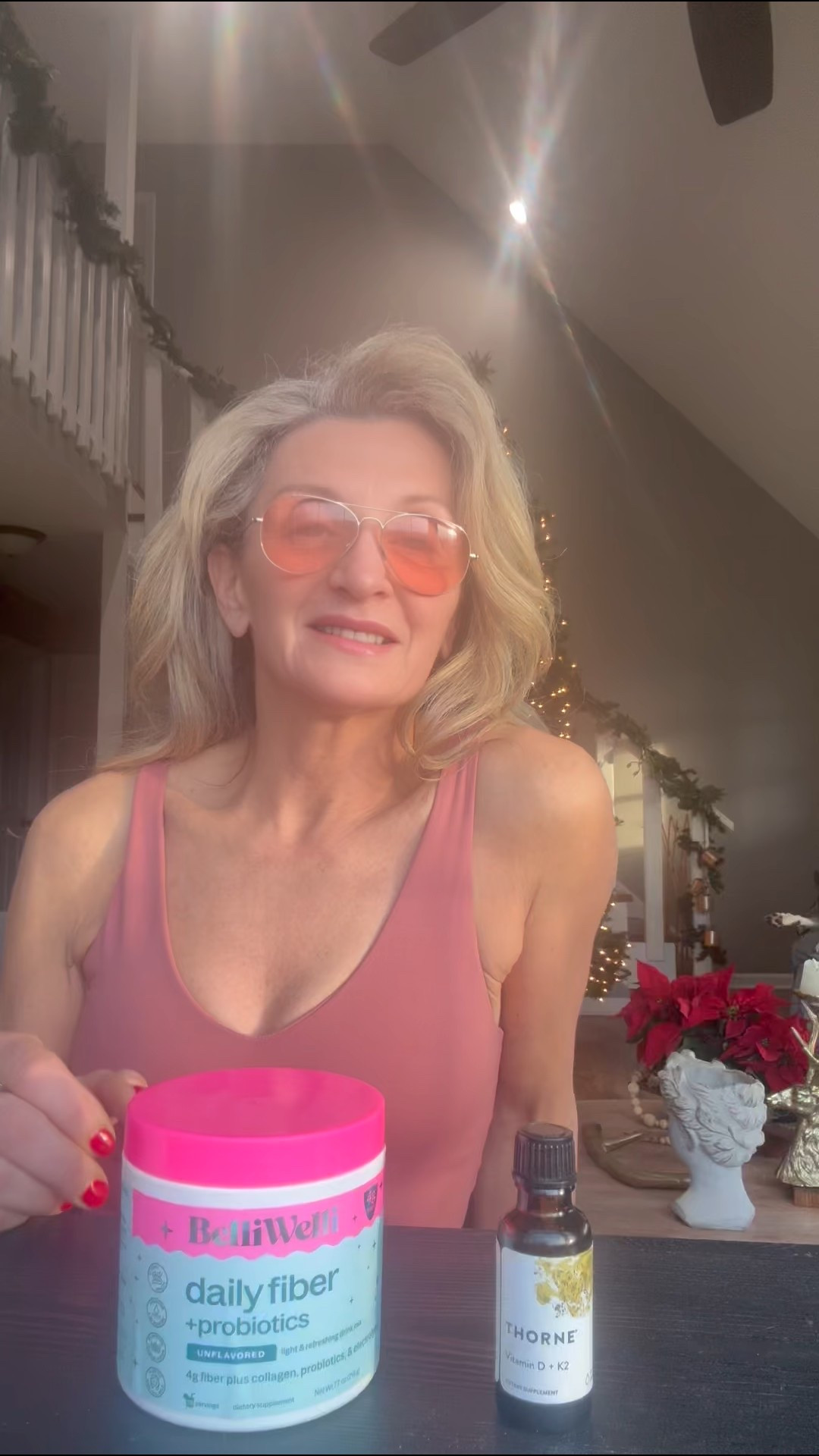 I added BelliWelli Daily Fiber and Thorne Vitamin D + K2 to my morning routine, and the difference has been huge.
When you’re eating more protein (especially in menopause), you need fiber to keep digestion moving and reduce bloating.
And Vitamin D/K2 supports mood, energy, and bone strength as we age.
Simple habits, big impact. 💚


#menopausewellness
#agingpowerfully
#midlifewomen
#guthealthsupport

#LTKdayinmylife #LTKselfcare #LTKmorningroutine
