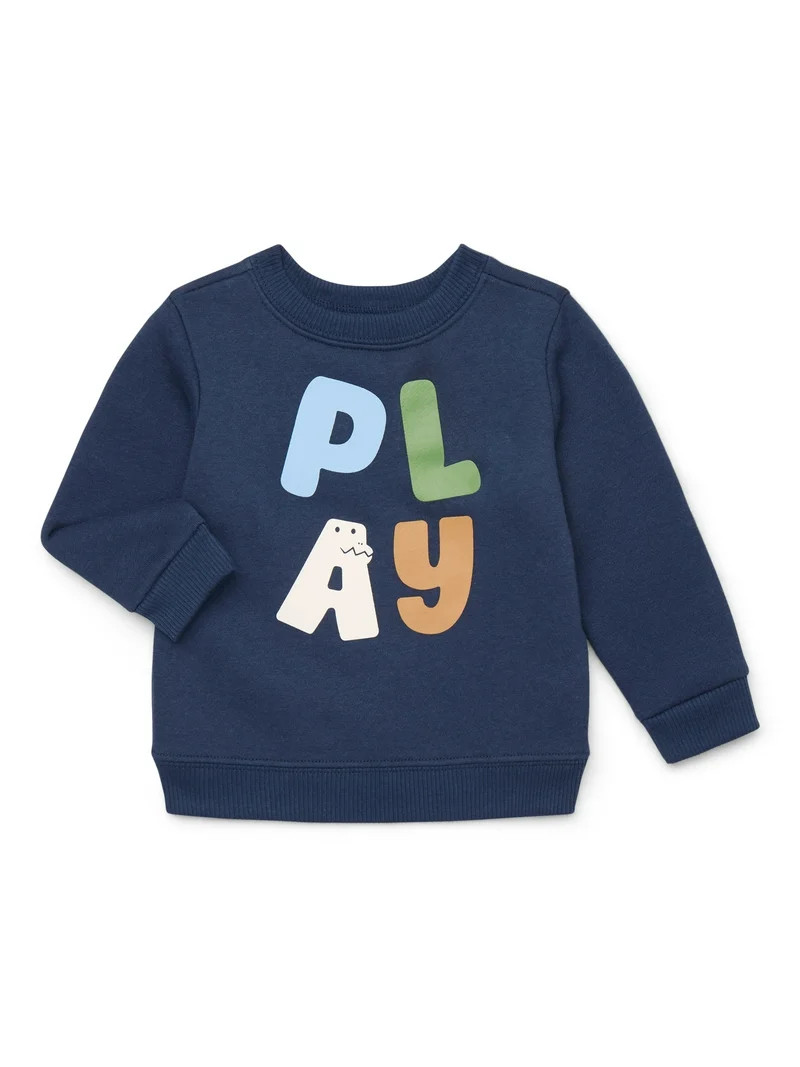 Garanimals Baby Boys Printed Fleece Sweatshirt, Sizes 6-24 Months | Walmart (US)