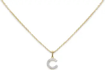 Monica Vinader Lab Created Diamond Initial Pendant Necklace | Nordstrom | Nordstrom